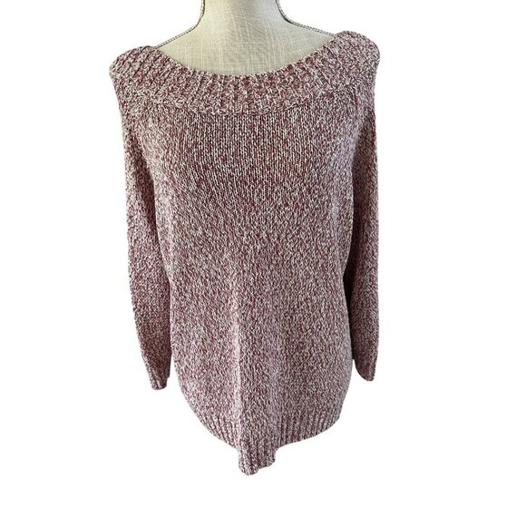 Easy Spirit Womens Marled Red & White Knit Sweater Size 3 or xl Acrylic Blend - Picture 1 of 5